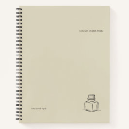 Ink Pot- Minimalist Book Lover Spiral Notebook Notitieboek