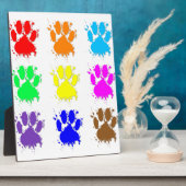Ink Splatter Dog Paw Patroon Fotoplaat (Zijkant)