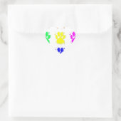Ink Splatter Dog Paw Patroon Hart Sticker (Tas)