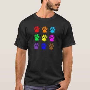 Ink Splatter Dog Paw Patroon T-shirt
