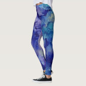 Ink Swirl Waterverf Abstract Leggings (Links)