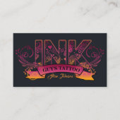 Ink Typografie Tattoo Kunstmatige ID815 Visitekaartje (Voorkant)