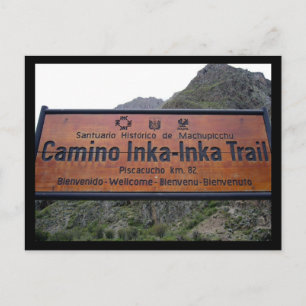 inka trail peru briefkaart