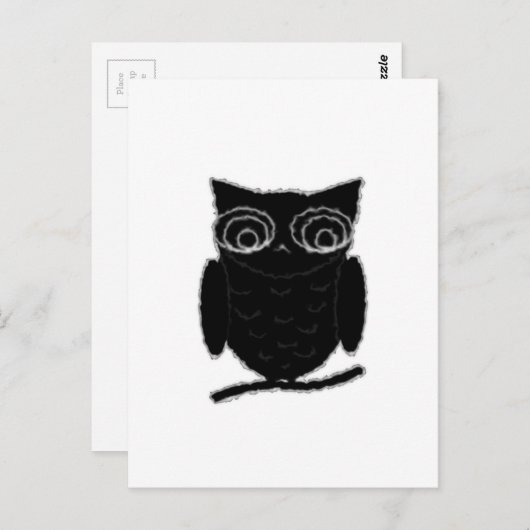 Inkblot Owl Briefkaart (Voorkant / Achterkant)