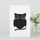 Inkblot Owl Briefpapier (Staand voorkant)