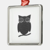 Inkblot Owl Metalen Ornament (Links)