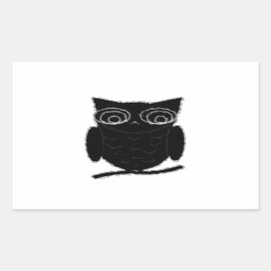 Inkblot Owl Rechthoekige Sticker