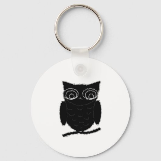 Inkblot Owl Sleutelhanger (Voorkant)