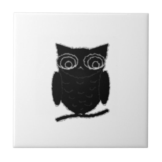 Inkblot Owl Tegeltje (Voorkant)