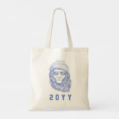 Inked Lion Mascot School Afstuderen Jaar Tote Bag (Achterkant)