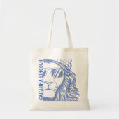 Inked Lion Mascot School Afstuderen Jaar Tote Bag (Voorkant)