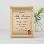 Inked Manuscript de Uitnodiging van de Partij van (Staand voorkant)