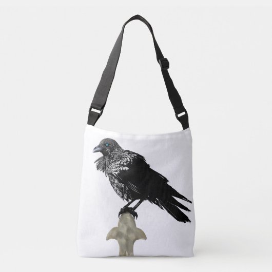 Inked Raven Crossbody Tas (Voorkant)