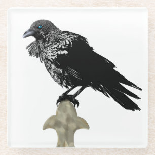Inked Raven Glazen Onderzetter