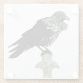 Inked Raven Glazen Onderzetter (Achterkant)