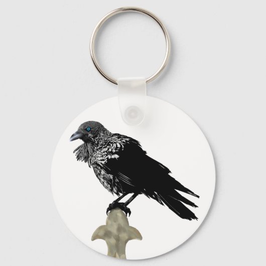Inked Raven Sleutelhanger (Voorkant)