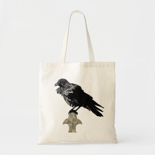 Inked Raven Tote Bag (Voorkant)