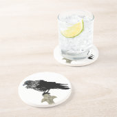 Inked Raven Zandsteen Onderzetter (Zijkant)