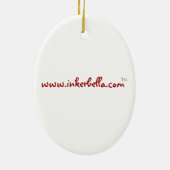 Inkerbella staat onder je boomversiering keramisch ornament (Achterkant)