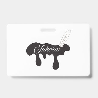 Inkora Creatief Logo - Inktdruppel en Ganzepen Badge