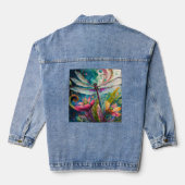 Inkt en Pen Waterverf Dragonfly Denim Jacket (Achterkant)