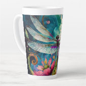 Inkt en Pen Waterverf Dragonfly Latte Mok (Linkerhoek)