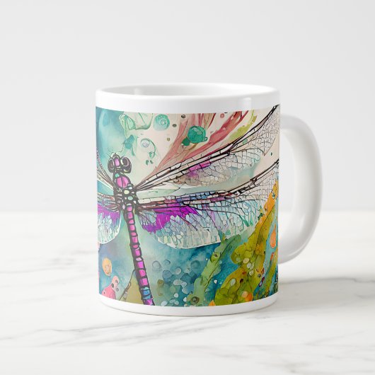Inkt en Pen Waterverf Dragonfly Specialty Mok (Voorkant rechts)