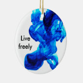 Inkt en Quill kerstversiering Keramisch Ornament (Rechts)