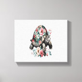 Inkt en was schildpad met bloemenschelp. canvas afdruk (Voorkant)