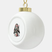 Inkt en was schildpad met bloemenschelp. keramische bal ornament (Rechts)