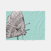 Inkt en Waterverf Moth Fleece Deken (Voorkant (Horizontaal))