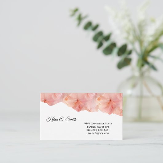 Inkt Floral Visitekaartje (Staand voorkant)