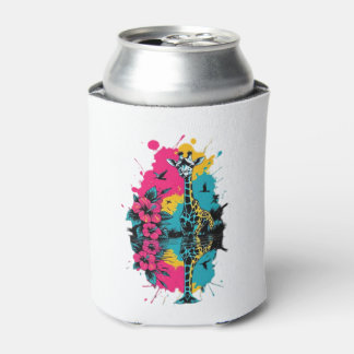 Inkt Giraffe kleur bevlekte Klassieke T-Shirt Blikjeskoeler