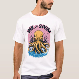 Inkt of zwemmen Octopus Tattoo Quote T-shirt