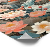 Inkt op rijstpapier traditioneel japans landschap poster (Hoek)