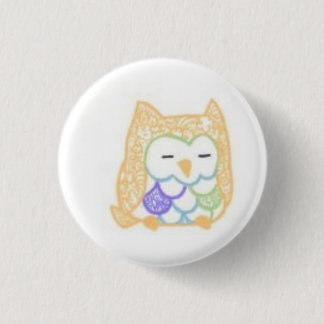 Inkt: Owl (kleur) Ronde Button 3,2 Cm