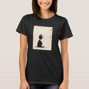 Inkt schilderen Japanse stijl knuffel kat kunst kl T-shirt