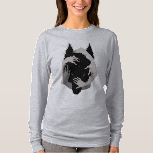 Inkt Talking Fantasy V05 ZWARTE WOLF T-shirt
