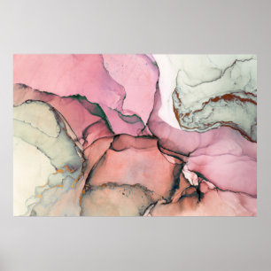Inkt, verf, abstract. Sluiting van het schilderij Poster