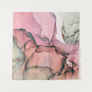 Inkt, verf, abstract. Sluiting van het schilderij Wandkleed