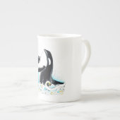 Inkt voor orca-walvis porselein kop (Voorkant rechts)