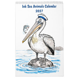 Inkt Zee Dieren Kalender 2027 – Artistieke Oceaan
