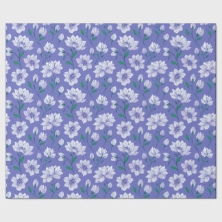 Inktbloemen op lavendel cadeaupapier