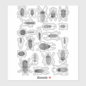 Inktbundels en snijdsels sticker (Vel)