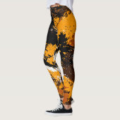 Inktexplosie: Kleurrijke Abstracte spatten Leggings (Links)