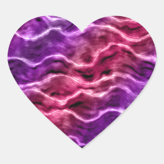 inktige golven - verloop roze : hart sticker