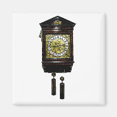 inktklok met klok mee Schets Magneet (Voorkant)