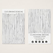 Inktlijnen voor Ketting juwelen-beeldschermkaart Visitekaartje (Voorkant /achterkant)