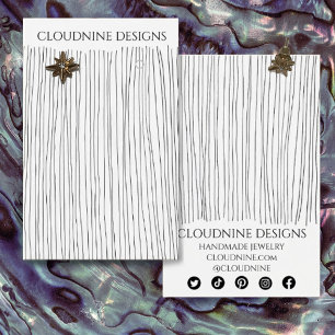 Inktlijnen voor Ketting juwelen-beeldschermkaart Visitekaartje