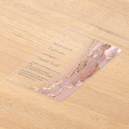 inktmarmer | Confirmation!REMOVE! Acryl Uitnodigingen (Laagn)